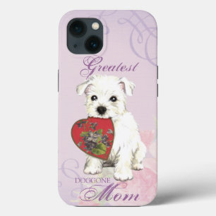 Westie Heart Mom iPhone 13 Case