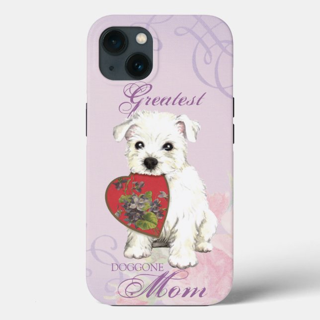 Westie Heart Mom Case-Mate iPhone Case (Back)