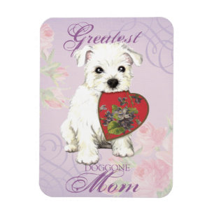 Westie Heart Mom Magnet
