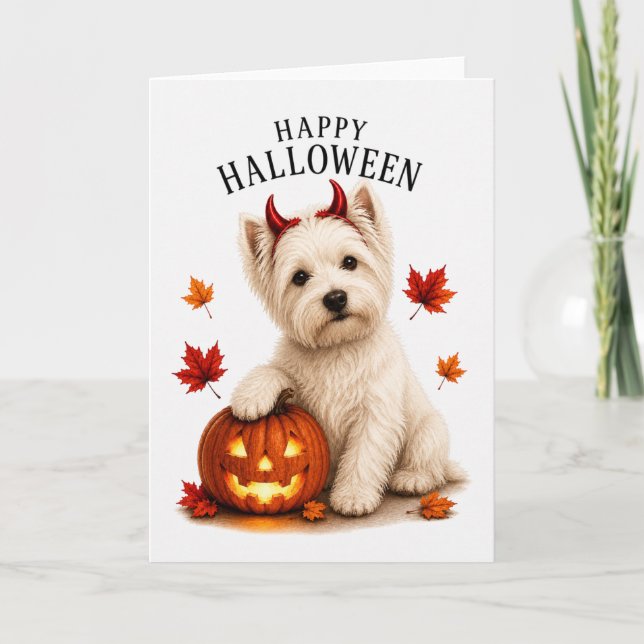 Westie Highland White Devil Dog Card (Front)