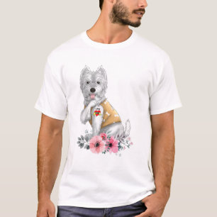 Westie I Love Mom Tattoo Dog Funny Mother's Day T-Shirt