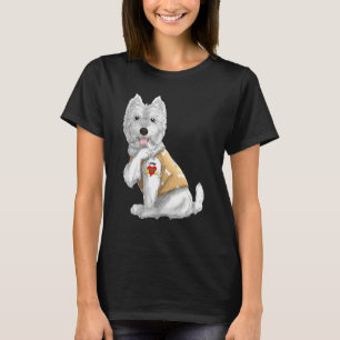 Westie I Love Mom Tattoo Dog  Funny Mother's Day T-Shirt