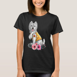 Westie I Love Mom Tattoo Dog   Funny Mother's Day  T-Shirt