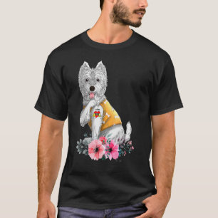 Westie I Love Mom Tattoo Dog   Funny Mother's Day  T-Shirt