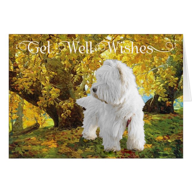 Westie in Golden Woods (Front Horizontal)