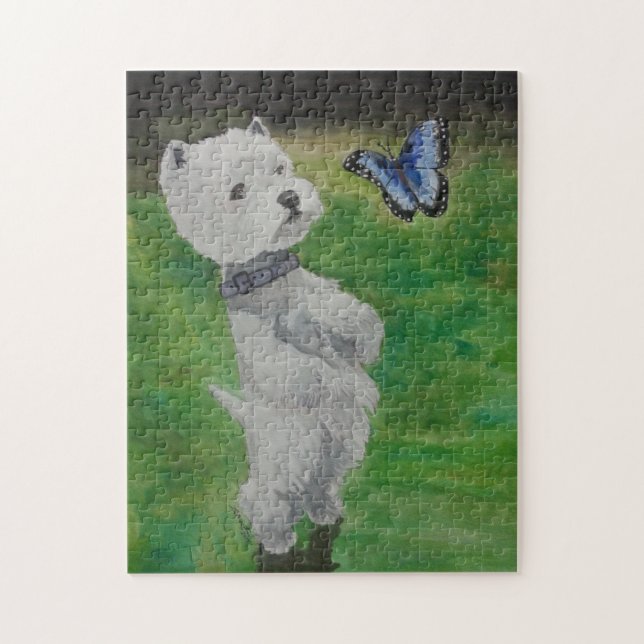 Westie in the Grass Jigsaw Puzzle (Vertical)