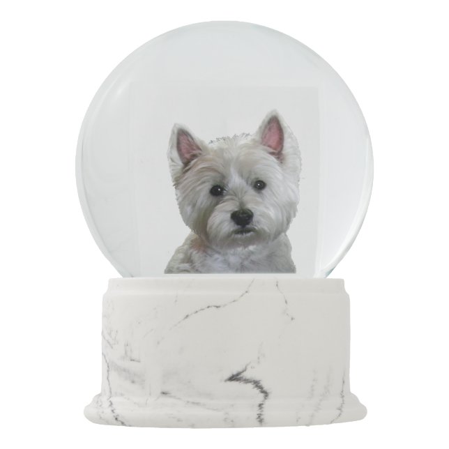 WESTIE IN THE SNOW SNOW GLOBE (Back)