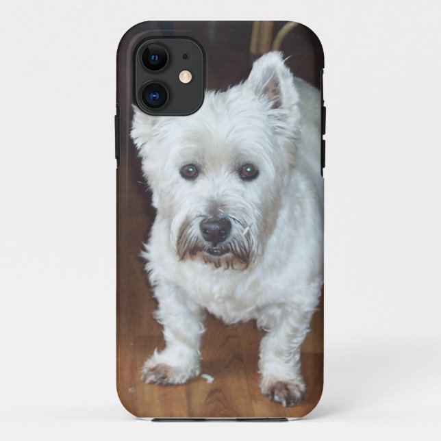Westie iPhone case brown (Back)