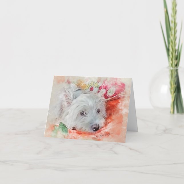 Westie Lacey Note Card (Front)