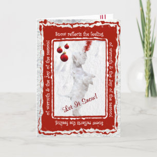 Westie Let It Snow Holiday Greeting - Customizable Card
