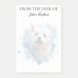Westie Lover Monogrammed Dog  Post-it Notes