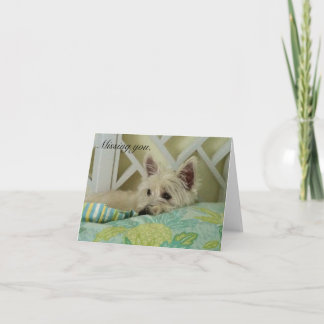 Westie Missing You Note Card
