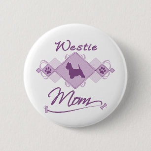 Westie Mom 2 Inch Round Button