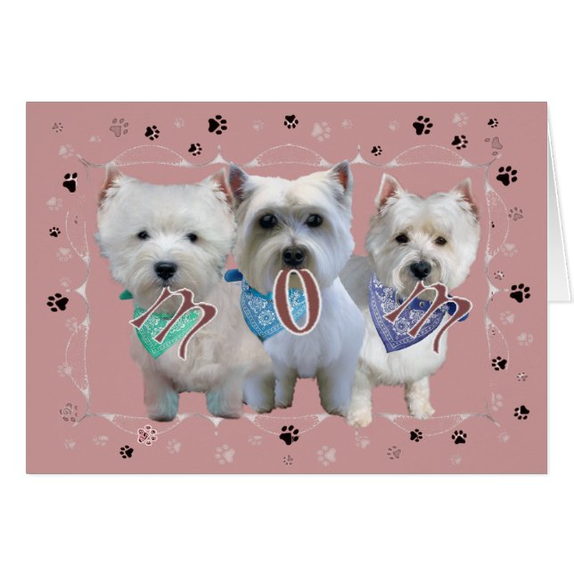 Westie Mom Cards (Front Horizontal)