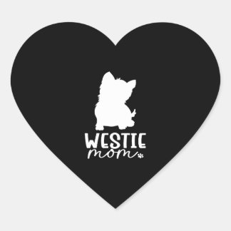 Westie Mom Heart Sticker