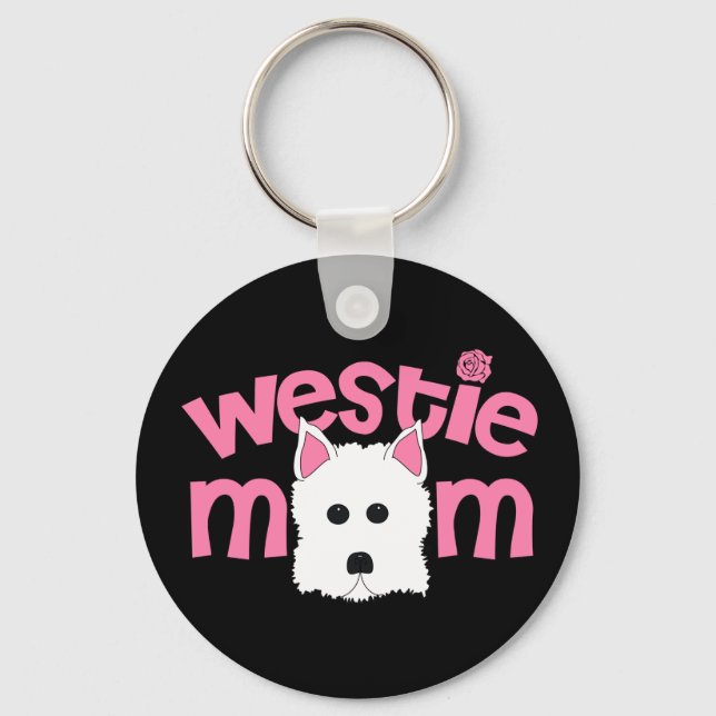 Westie Mom Keychain (Front)