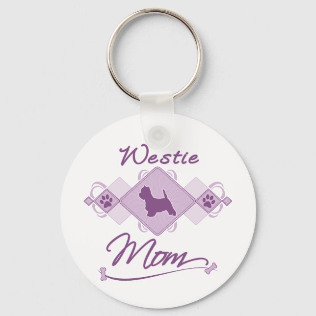 Westie Mom Keychain (Front)