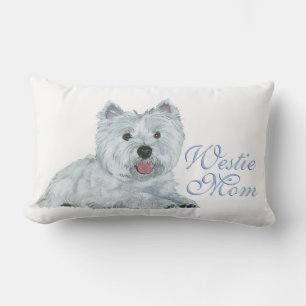 Westie Mom Lumbar Pillow