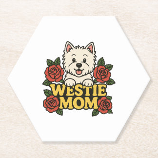 Westie Mom Paper Coaster