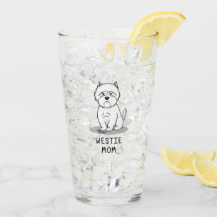 Westie Mom - West Highland White Terrier Dog Mom Glass