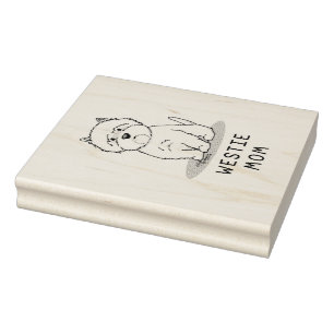 Westie Mom - West Highland White Terrier Mom Rubber Stamp