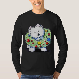 Westie Mom West Highland White Terrier Xmas Light  T-Shirt