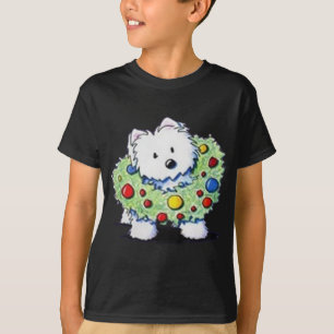 Westie Mom West Highland White Terrier Xmas Light  T-Shirt