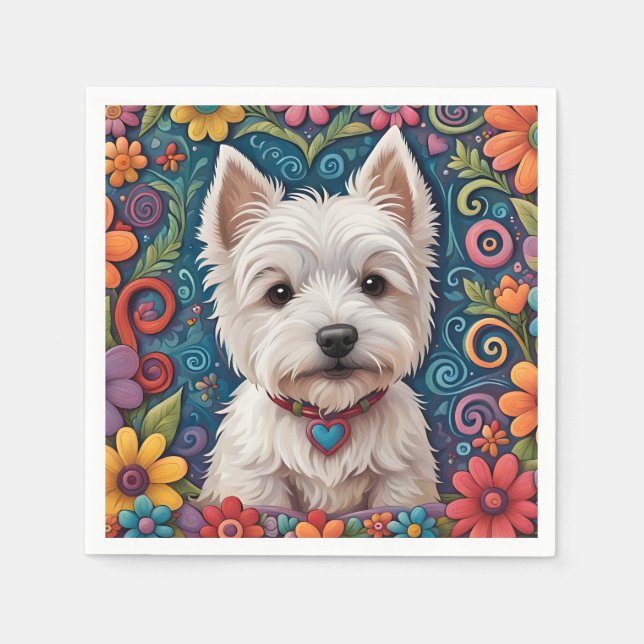 Westie napkins (Front)