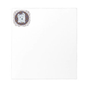 Westie on Tartan Notepad