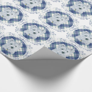 Westie on Tartan Wrapping Paper