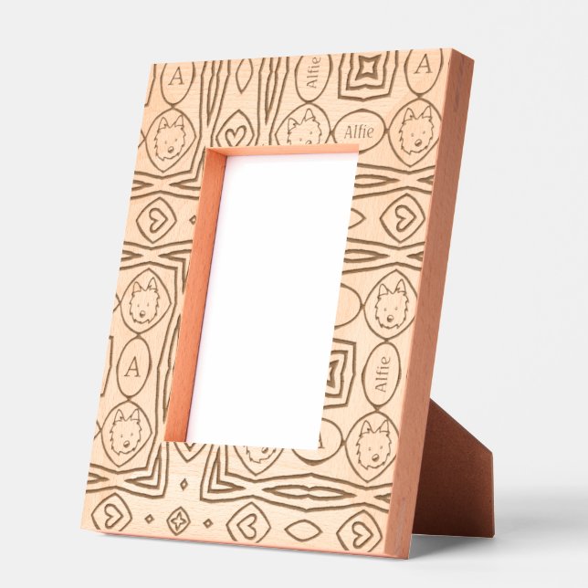 Westie Personalized  Etched Frames (Left)