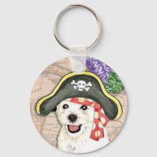 Westie Pirate Keychain