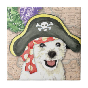 Westie Pirate Tile