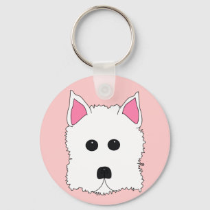 Westie Portrait Keychain
