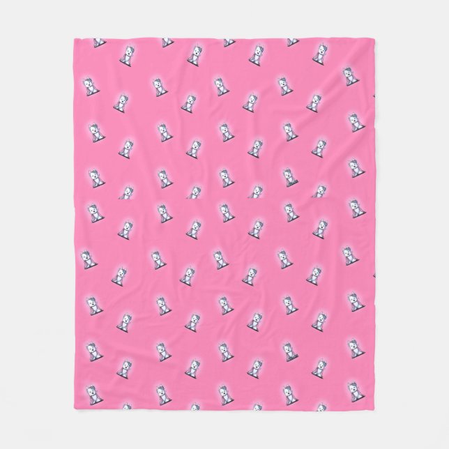 Westie Princess KiniArt Fleece Blanket (Front)