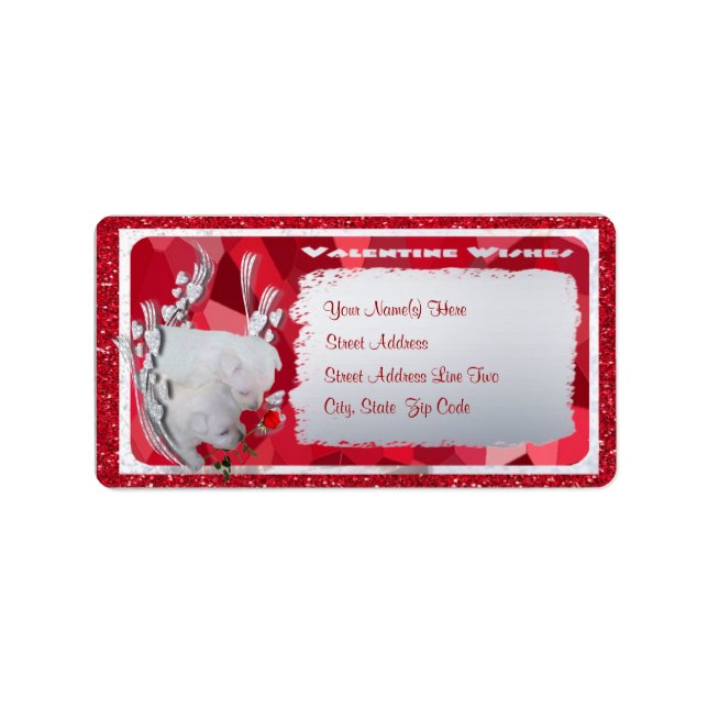 Westie Puppies Customizable Return Address Labels (Front)
