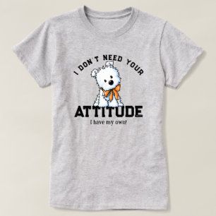 Westie Puppy ATTITUDE 100% Cotton T-Shirt