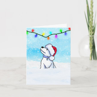 Westie Puppy Christmas Card