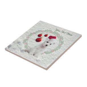 Westie Puppy Christmas Ceramic Tile Customize It!