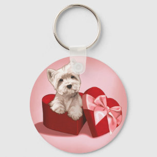 Westie Puppy Keychain