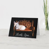 Westie Puppy Photo Thank You Card