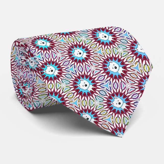 Westie Rainbow Bridge Neck Tie (Rolled)
