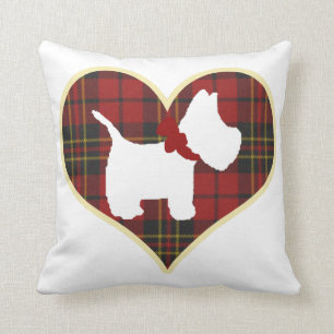 Westie Right Throw Pillow