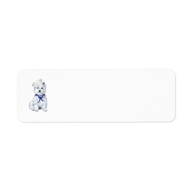 Westie Sailor Return Address Label (Front)