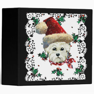 Westie Santa Binder