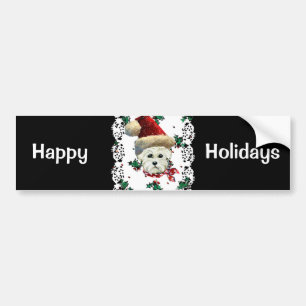 Westie Santa Bumper Sticker