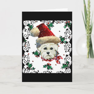 Westie Santa Holiday Card