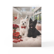 Westie Scottie Valentine Card Duo