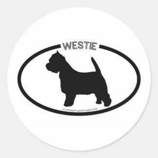 Westie Silhouette Black Sticker