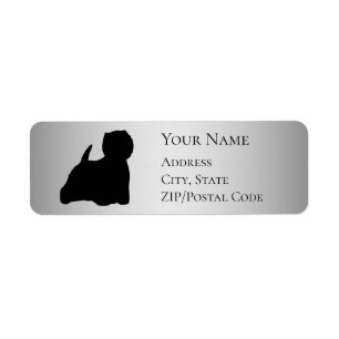 Westie Silhouette Return Address